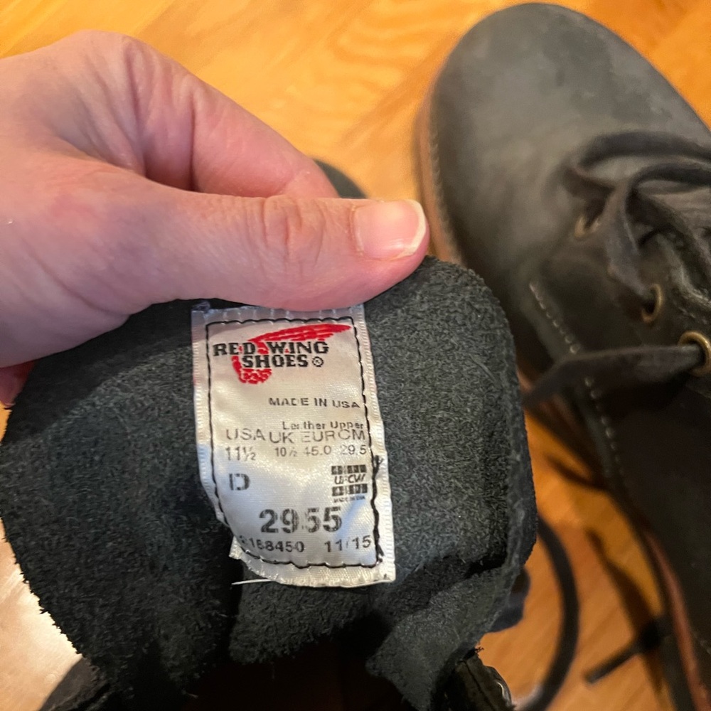 Red wing black boots 2955 style